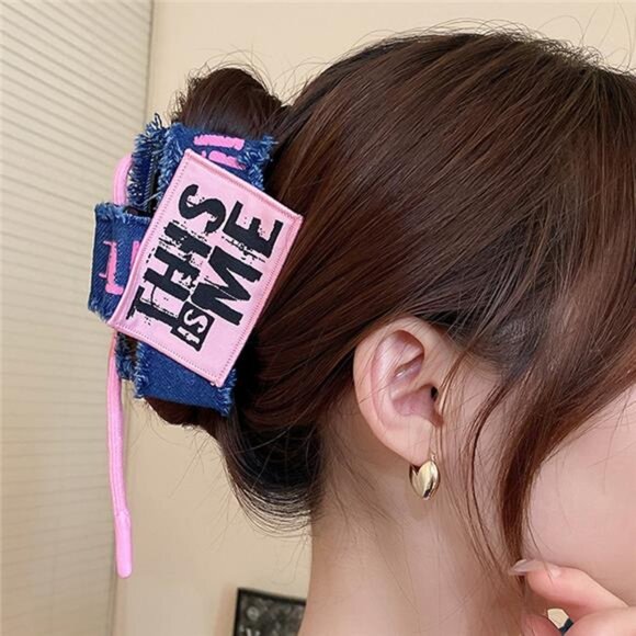 Acrylic Braided Rope Hair Claw Clip - Picture 4 of 12